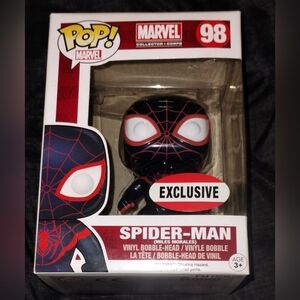 New In Box Marvel Pop! Spider-Man Miles Morales Exclusive Figure #98